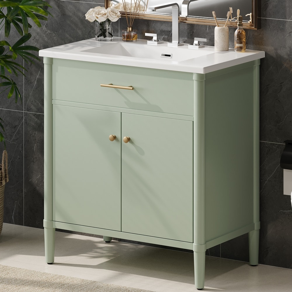 31" Bathroom Vanity with Sink Bathroom Cabinet with Soft Close Doors and Adjustable Shelf