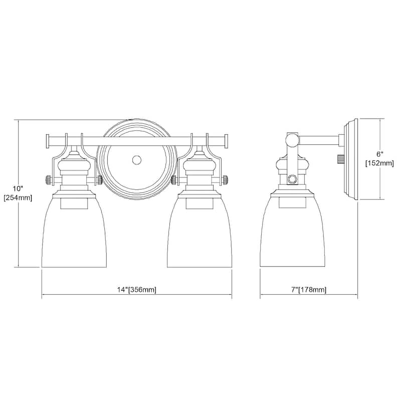 Elk Home Chadwick Satin Nickel With Seedy Glass 2 Light Vanity Light