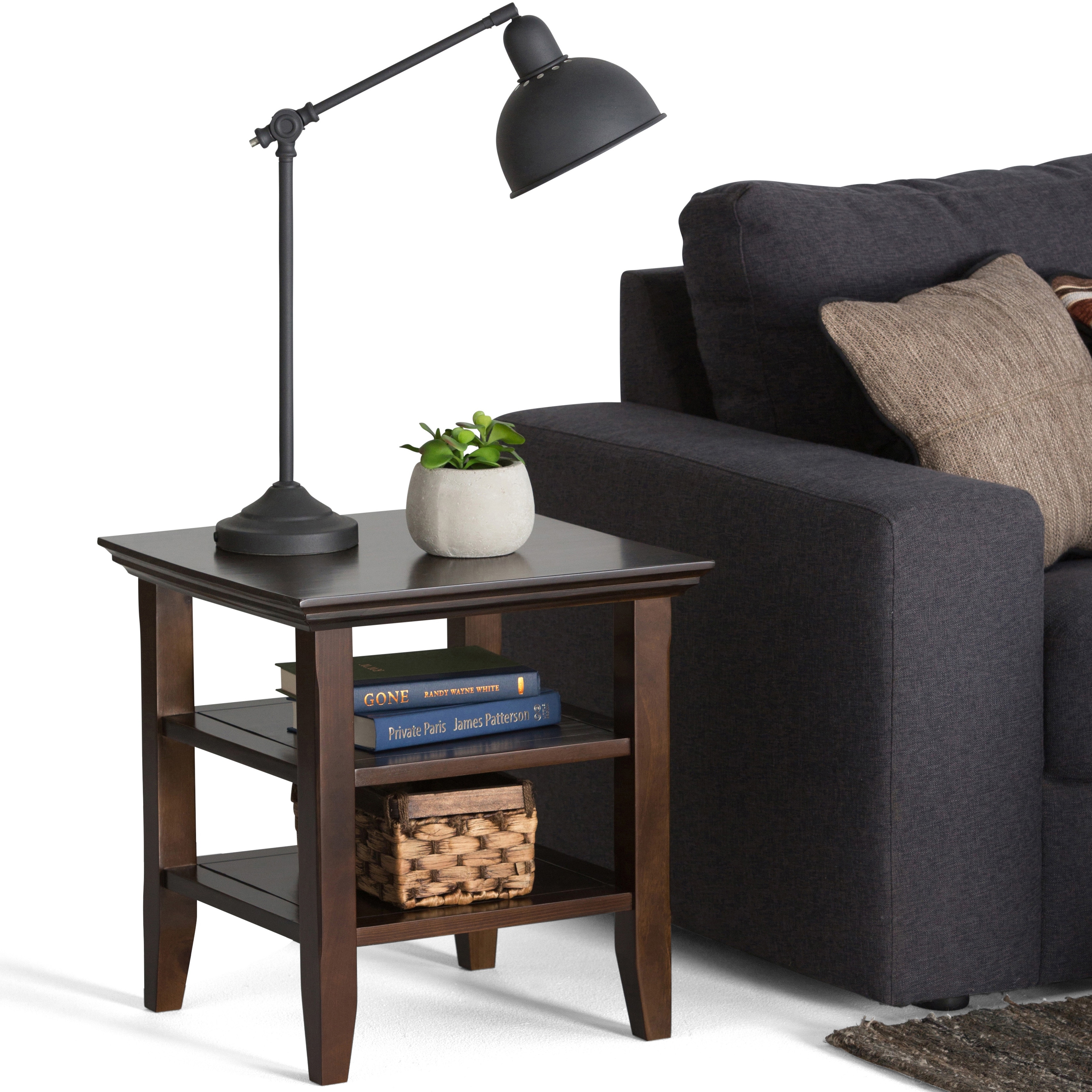 WYNDENHALL Normandy Solid Wood Square Transitional End Table - 19 inch Wide