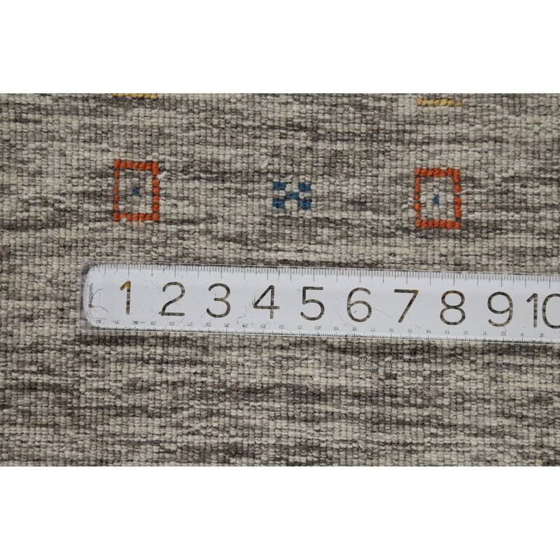 Hand Knotted Oriental 100% Wool Carpet Tribal Animal Pictorial Beige & Ivories Gabbeh Area Rug - 5' 11'' X 4' 1''