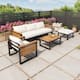 Option Beige Teak Black 4 PCS
