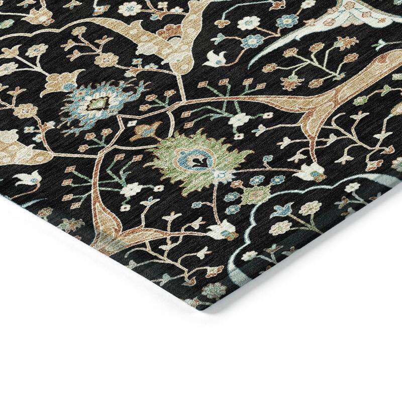 Machine Washable Indoor/ Outdoor Traditional Persian Chantille Rug