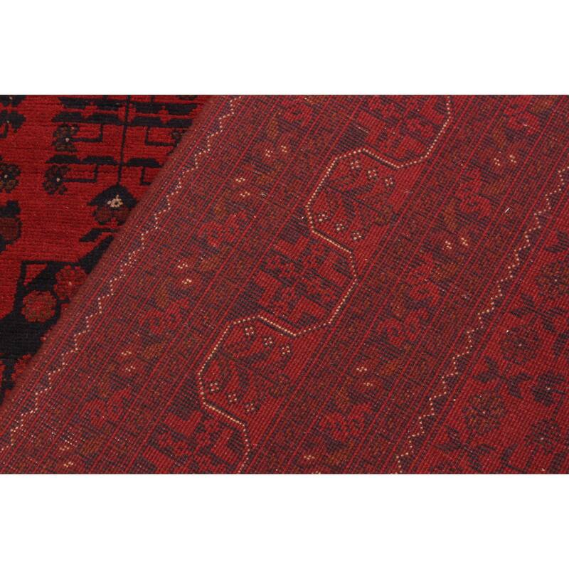 Tribal Biljik Khal Mohammadi Colson Red/Black Rug - 5'9'' x 7'8''