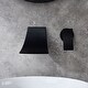 preview thumbnail 13 of 13, Modern Wall-Mounted Waterfall Bathroom Faucet with Wide Arc Spout