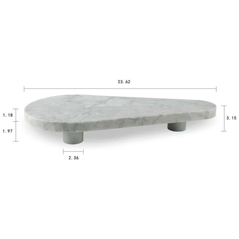 Artissance 24"W Laguna Marble Tray with Three Stand