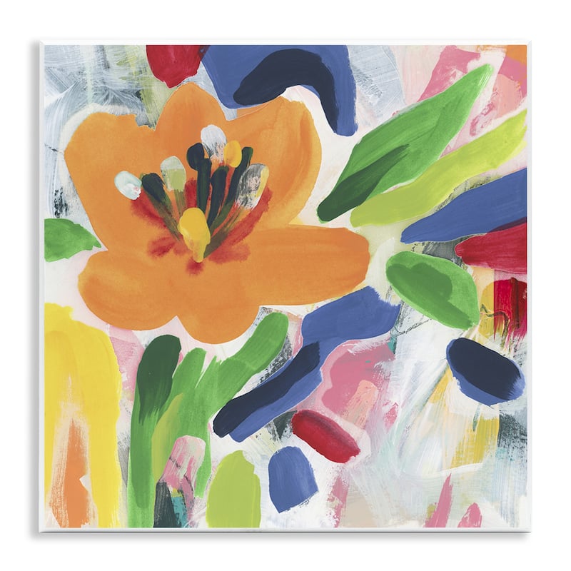 Stupell Blossoms in Rich Hues Wall Plaque Art Design By June Erica Vess - 12 x 12