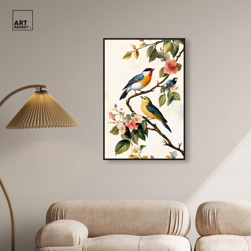 Colorful Perch Canvas by Art Remedy
