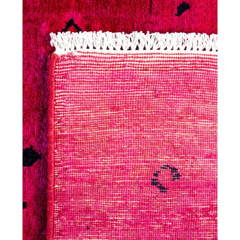 Overdyed One-of-a-Kind Hand-Knotted Area Rug - Pink - 3' 0" x 10' 3"