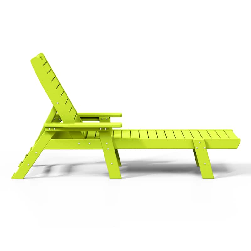 Laguna Hdpe All Weather Outdoor Patio Pool Reclining Chaise Lounge (Set Of 2)