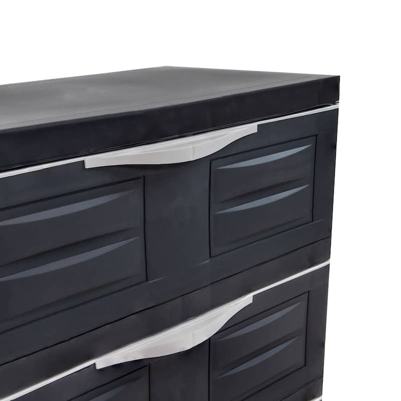 Sunnydaze 3-Tier Plastic Storage Drawers