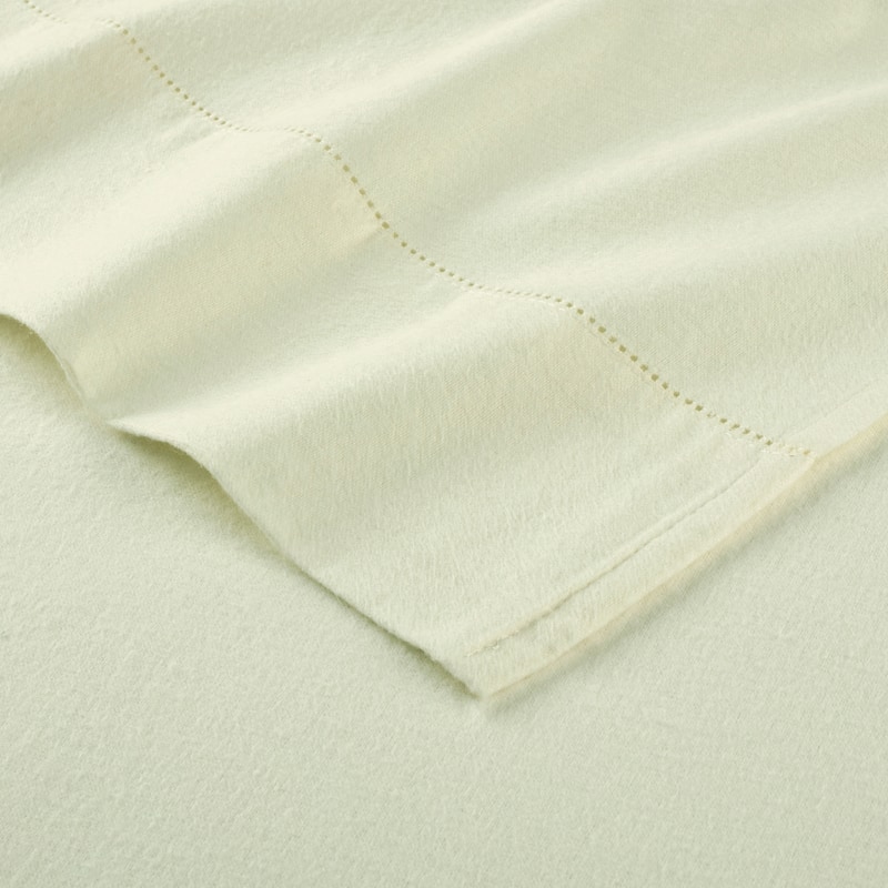 Pointehaven Solid Cotton 180 GSM Deep Pocket Oversized Brushed Flannel Sheet Set