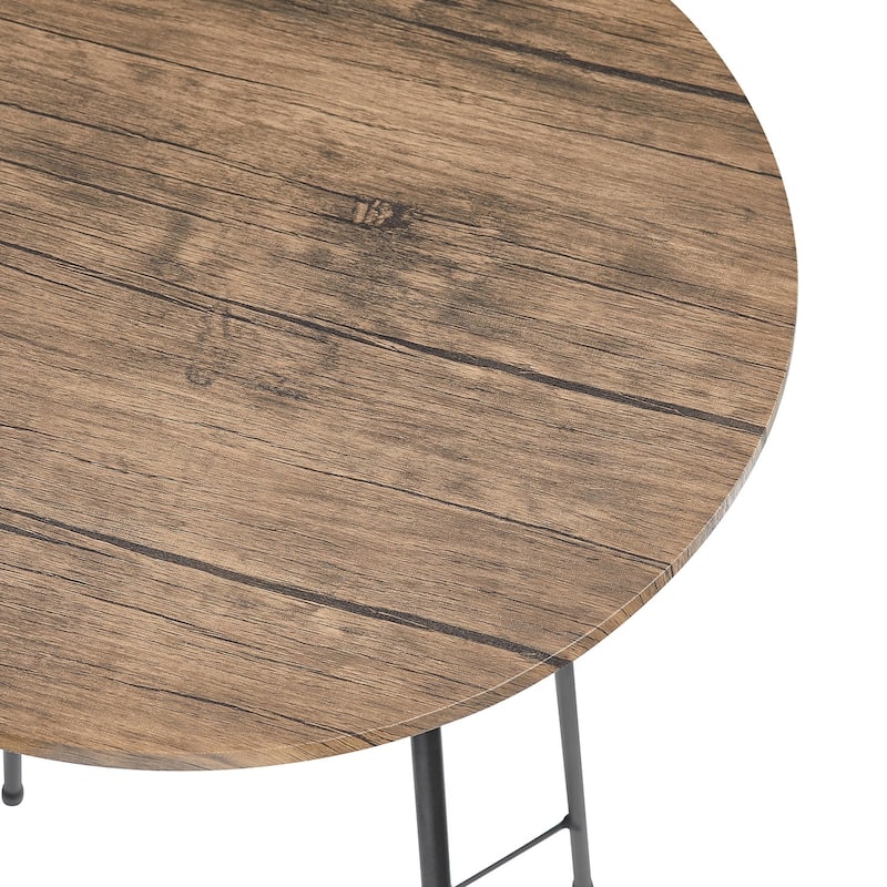 Taomika, Bistro Pub Table Round Dining Table-Brown/Black/Coffee/Maple Color-Four Colors