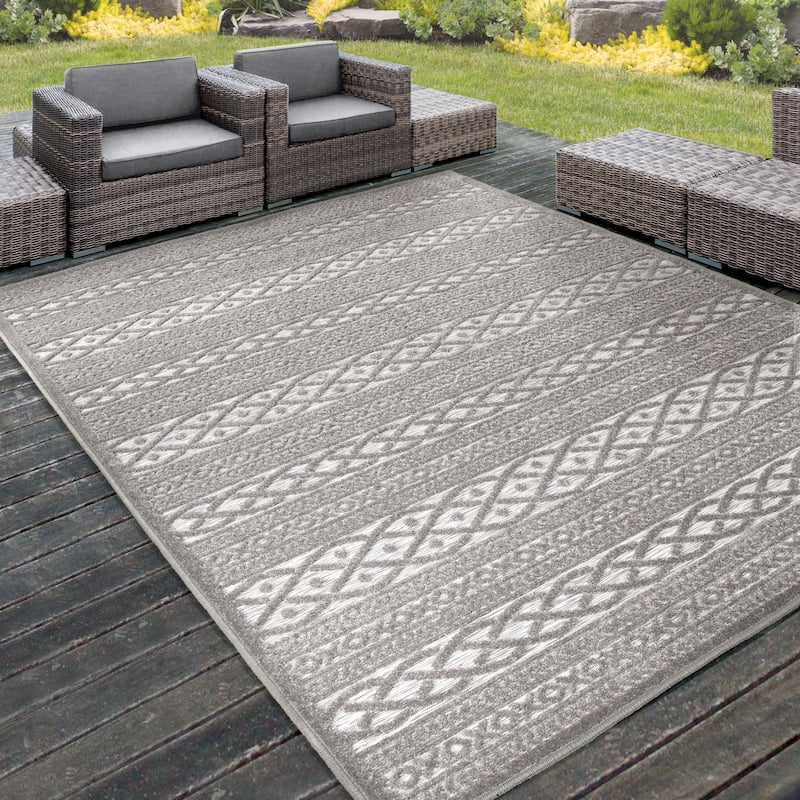 Orian Rugs Boucle Jenna High Low Indoor Outdoor Area Rug