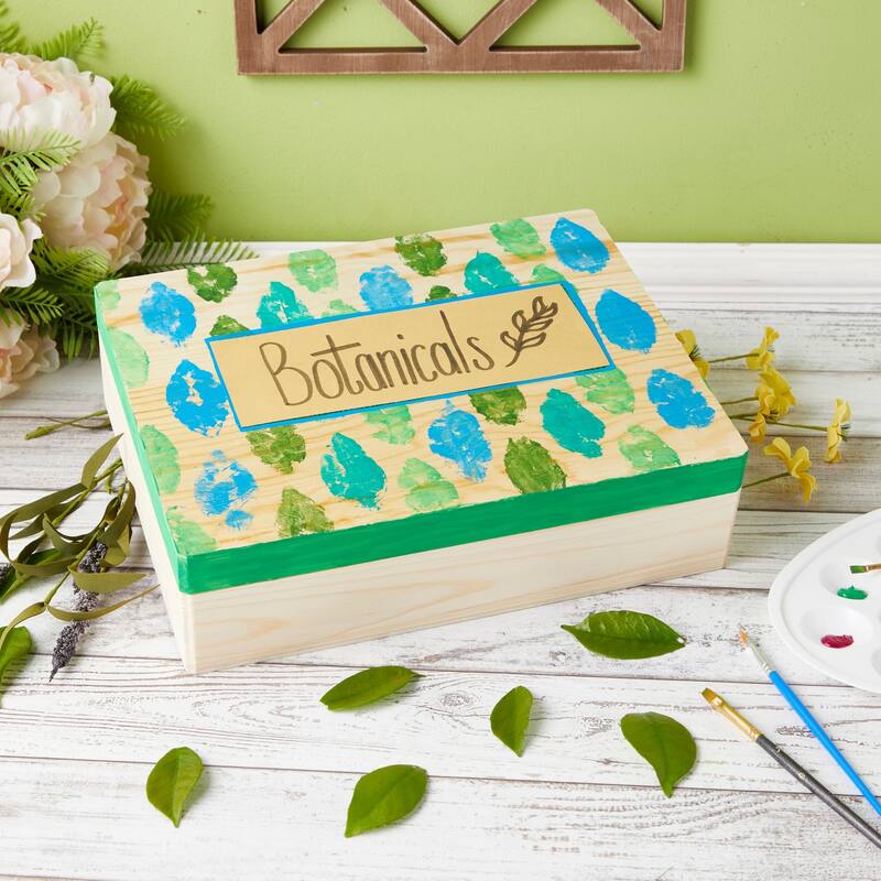 Bright Creations Unfinished Wooden Box with Hinged Lid for Jewelry & Crafts Storage, 9x12x3.3 In