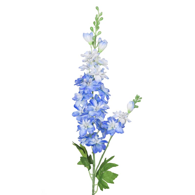 Set of 6 Blue Artificial Delphinium Flower Stem Spray 34in - 34" L x 4" W x 4' DP