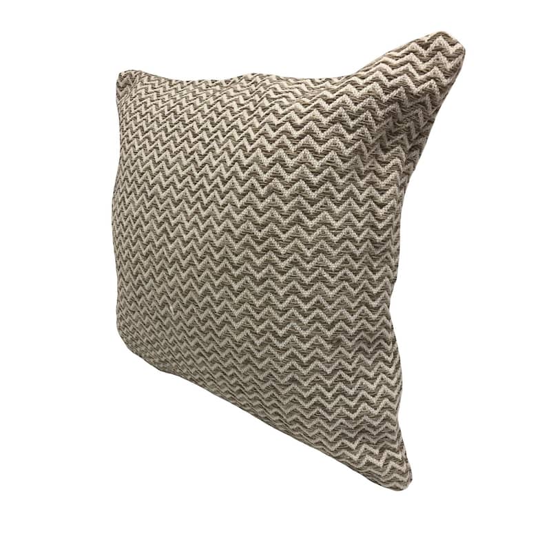 Sevita Beige and White Chevron Throw Pillow