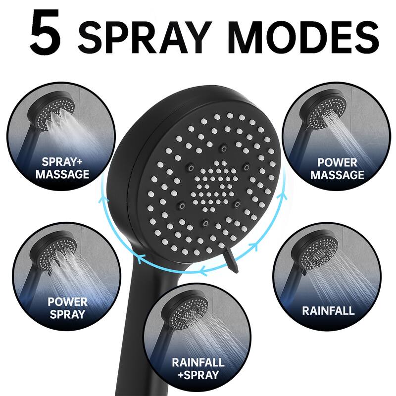 Topcraft 10-Inch Rainfall Complete Shower System with Handheld Showerhead