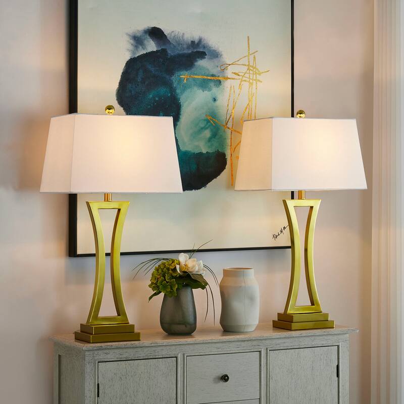 Maxax 30.75" Bedside Table Lamp Set (Set of 2)