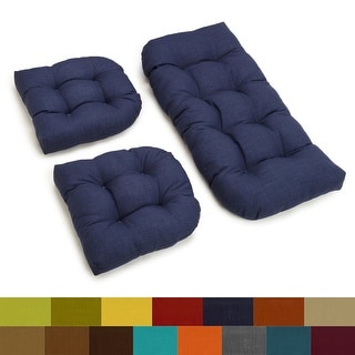 Tufted Outdoor Settee Cushion Set (Set of 3)