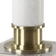 preview thumbnail 7 of 5, Uttermost Plinth White Marble Table Lamp - 27.75" H X 15" W X 15" D