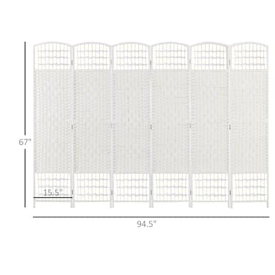 6 Panel Room Divider Privacy Screen