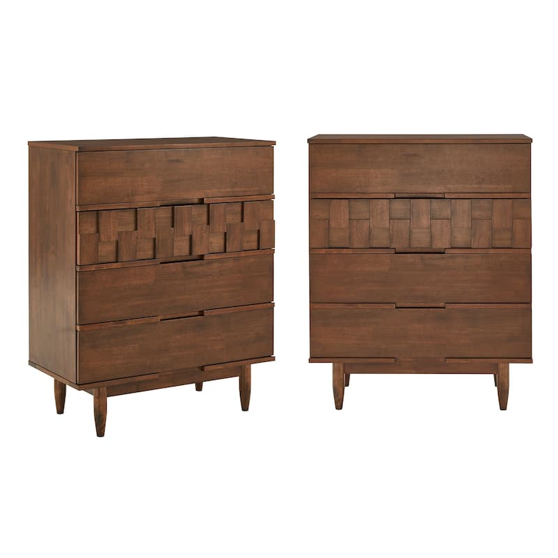 Bardolino Mid-Century Wood 4-Drawer Chest
