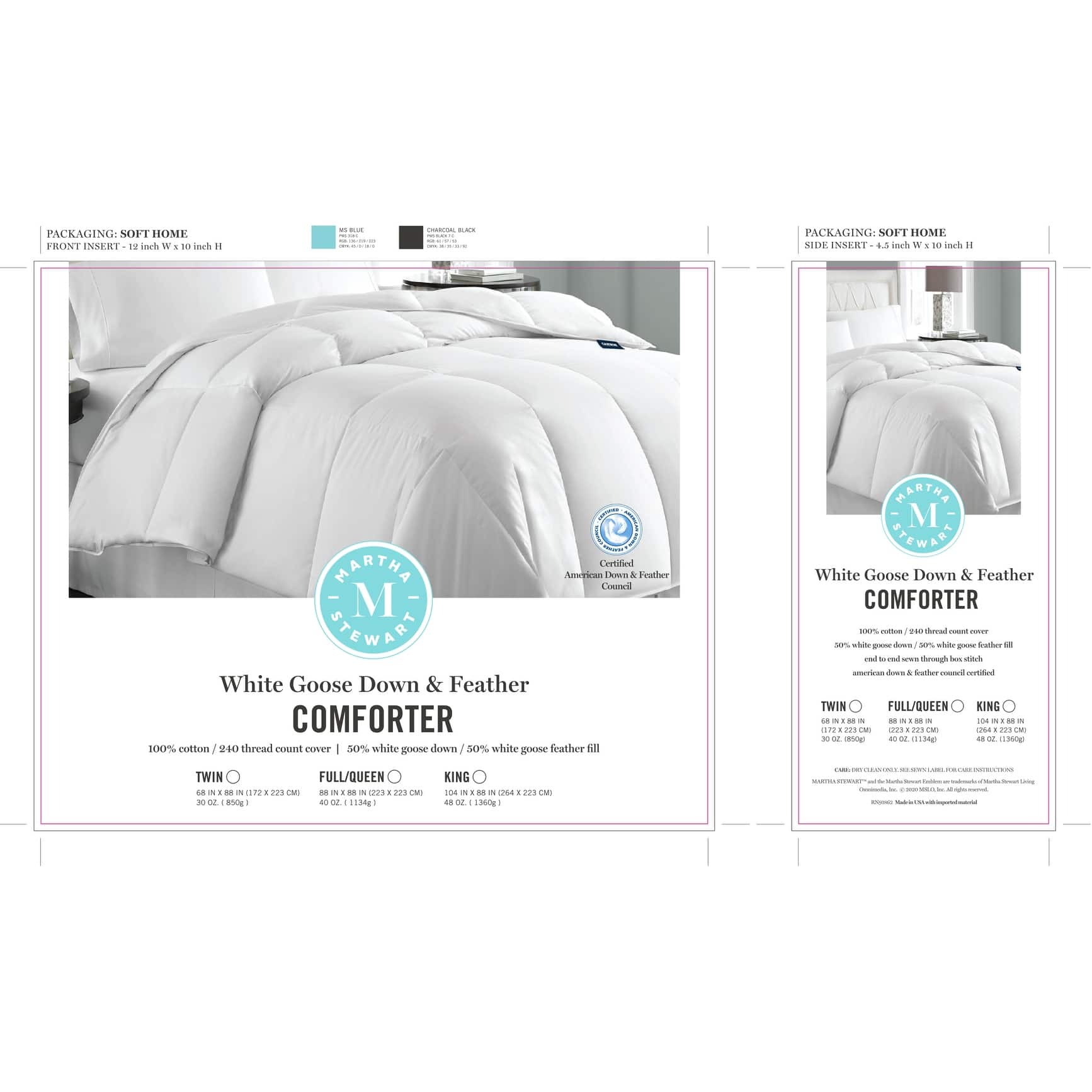 Martha Stewart White Goose Down And Feather Comforter Bed Bath
