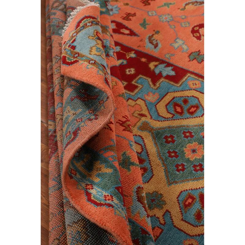 Tribal Geometric Kazak Oriental Area Rug Handmade Wool Carpet - 8'8" X 11'8"