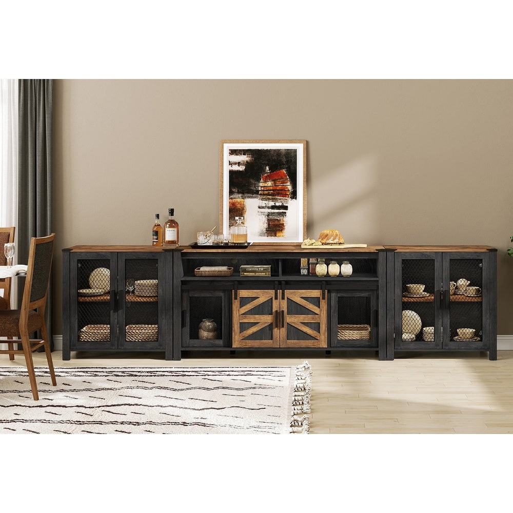 WAMPAT 2 in 1 TV Stand set for ups to 100 inch TV