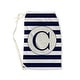 preview thumbnail 2 of 1, MONO NAVY STRIPED C Laundry Bag By Kavka Designs - 28" x 36"