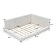 preview thumbnail 11 of 9, Upholstered Full Size Platform Bed with USB Charging Ports and LED Lighting for Modern Comfort and Convenience