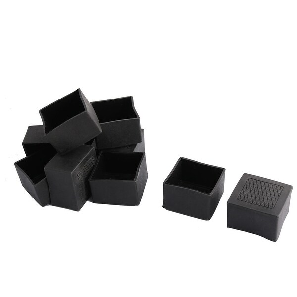 Furniture Chair Table Leg Plastic Square End Cap Protector 4.9 x 4.9cm