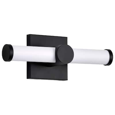 Bowman 12 Inch LED Vanity Matte Black Acrylic Lens
