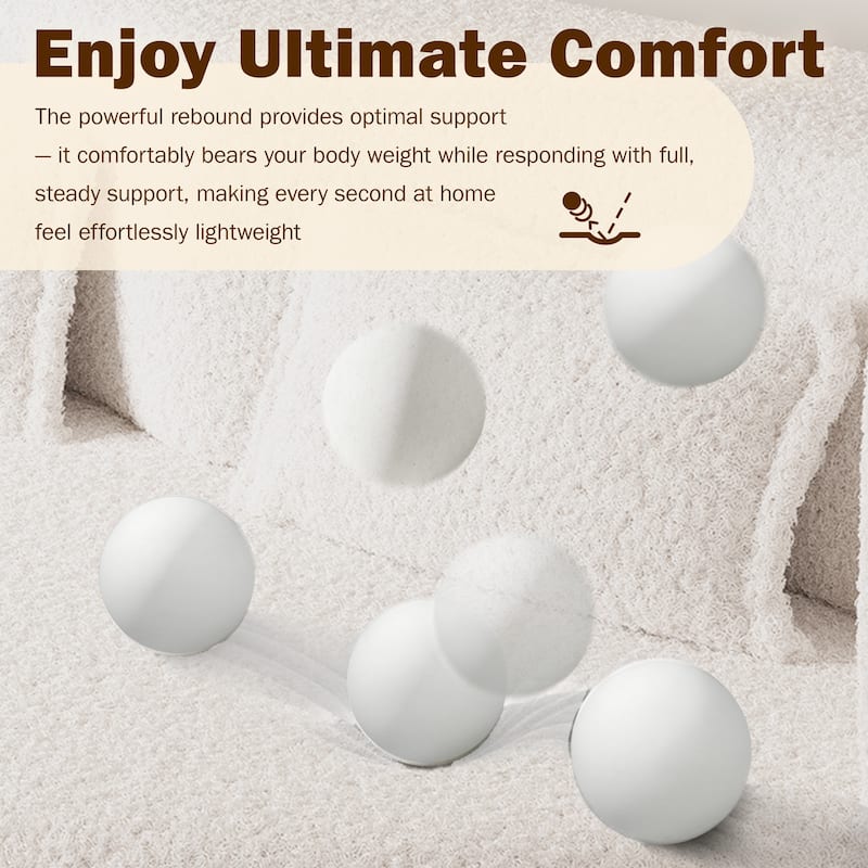 Convertible Floor Sofa with Teddy Fabric, Twin Mattress & No Assembly