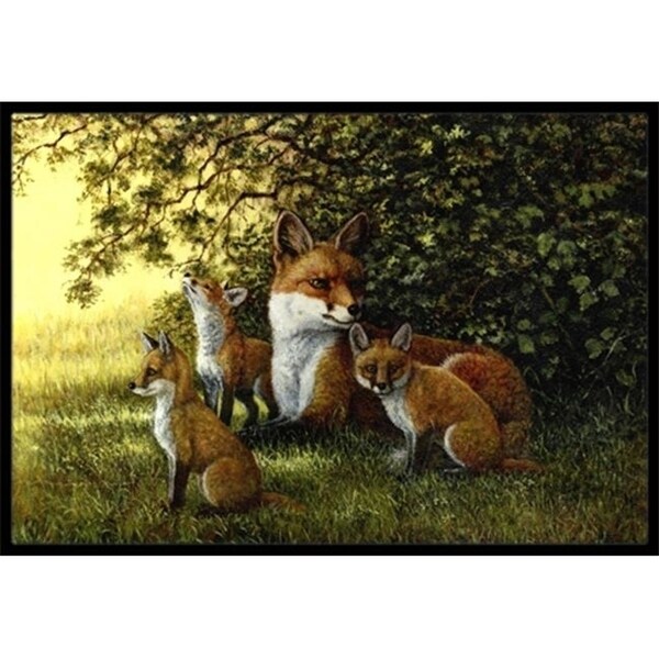 Carolines Treasures BDBA0382JMAT Foxes Resitng Under the Tree Indoor or Outdoor Mat 24 x 36