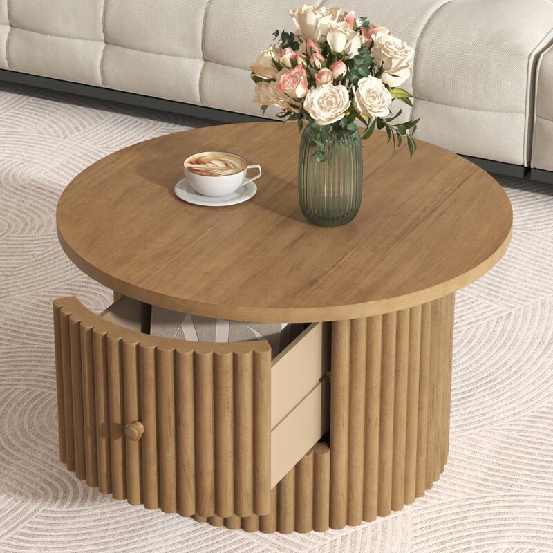 Farmhouse Coffee Table with a Drawer