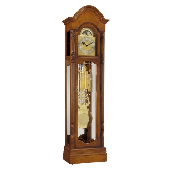 Ridgeway Primrose Traditional, Elegant, Antique Design, Grandfather Style Chiming Floor Clock with Pendulum and Movements. Opens flyout.