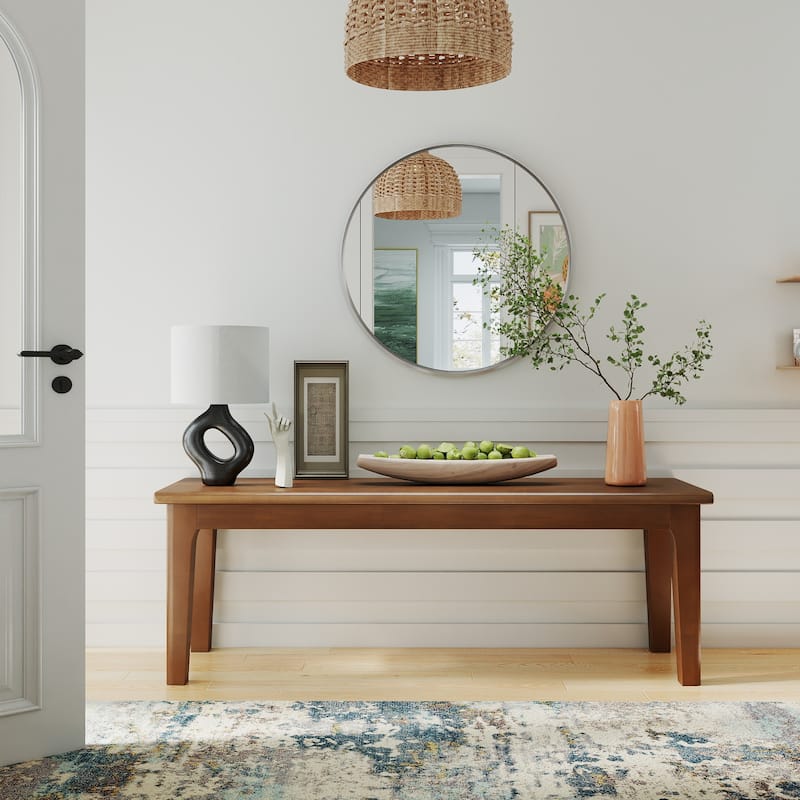 Solid Wood Dining Bench Entryway Bench Farmhouse Kitchen Table Bench