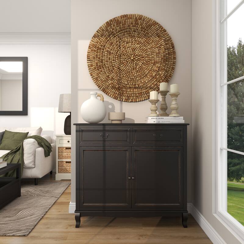 Blue Metal Ombre Decorative Vase with Brown Accents