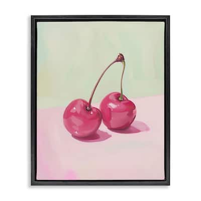 Stupell Luminous Cherries Still Life Framed Floater Canvas Wall Art Design By Arlington Prints