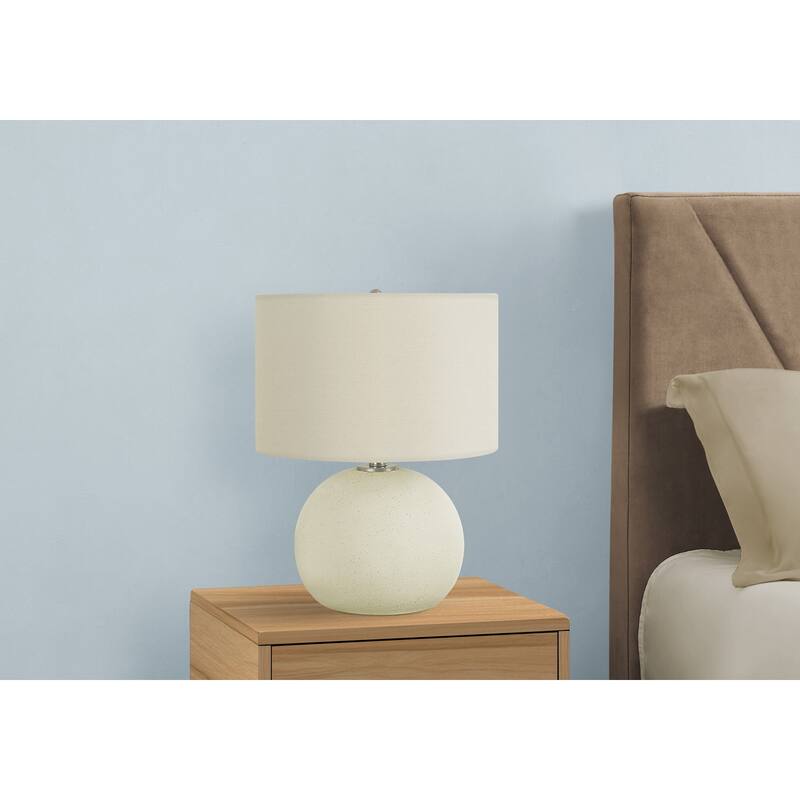 Lighting, 18"h, Table Lamp, Ivory / Cream Shade, Cream Ceramic, Contemporary