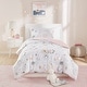 preview thumbnail 1 of 25, Intelligent Design Kids Ariella Starry Sky Metallic Comforter Set with Throw Pillow Blush/Gold - Full - Queen