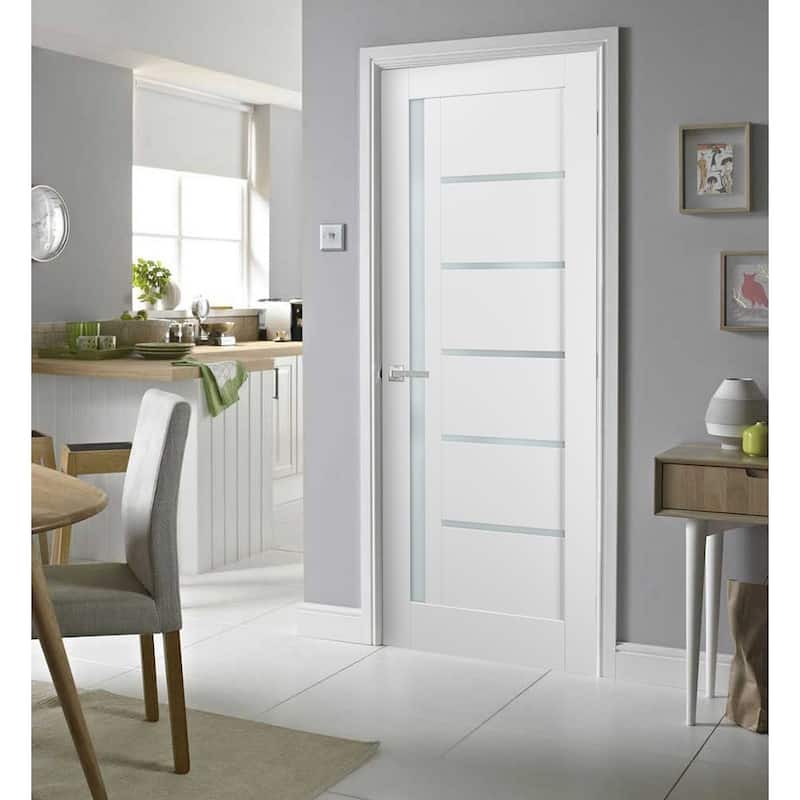 Pantry Kitchen Lite Door Hardware / Quadro 4088 White Silk Frosted Opaque Glass