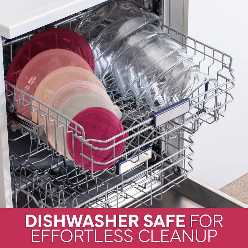 COOK WITH COLOR 12 Pc Glass Nesting Mixing Bowl Set with Lids for Cooking and Prep