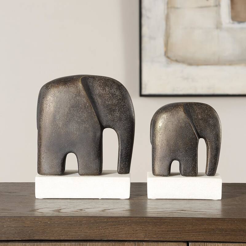 Uttermost 18195 Timeless Tusk 9-1/16" Tall Polyresin Animals Table