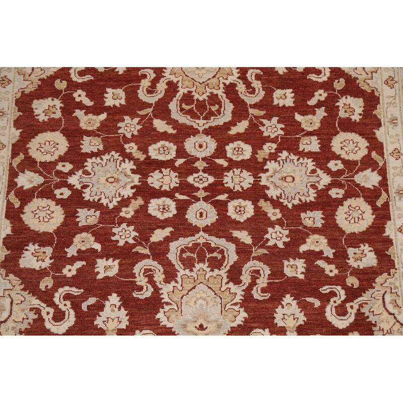 Vegetable Dye Floral Chobi Peshawar Oriental Wool Area Rug Handmade - 6'1" x 9'4"