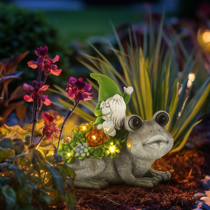 Solar Garden Outdoor Statues with LED Light