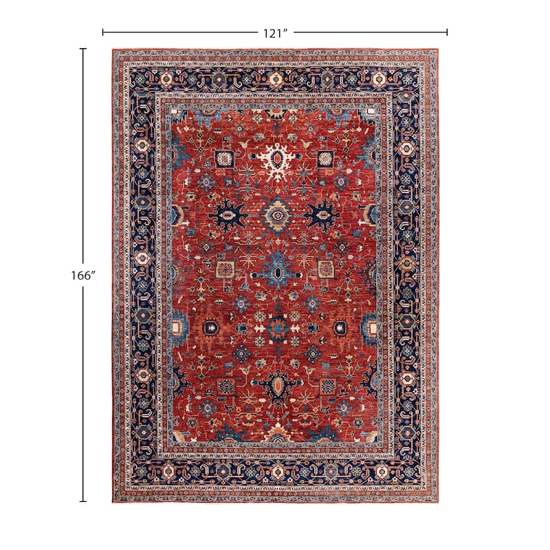 Serapi One-of-a-Kind Hand-Knotted Area Rug - Red - 10' 1" x 13' 10"