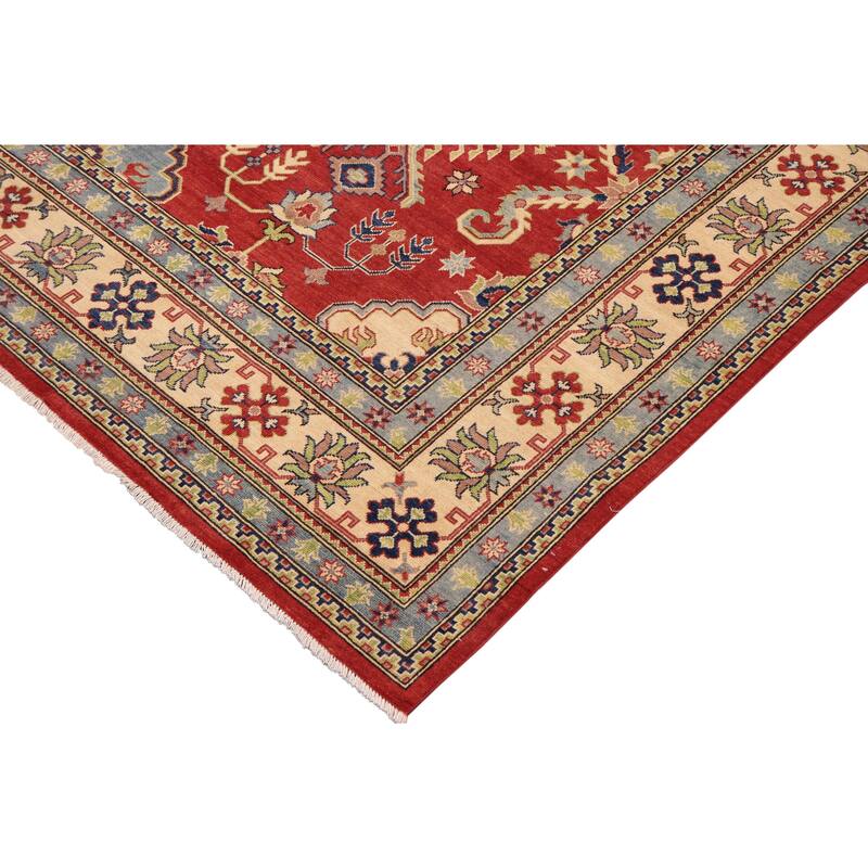 Tribal Kazak Quinten Red/Beige Wool Rug - 8'11'' x 11'9''
