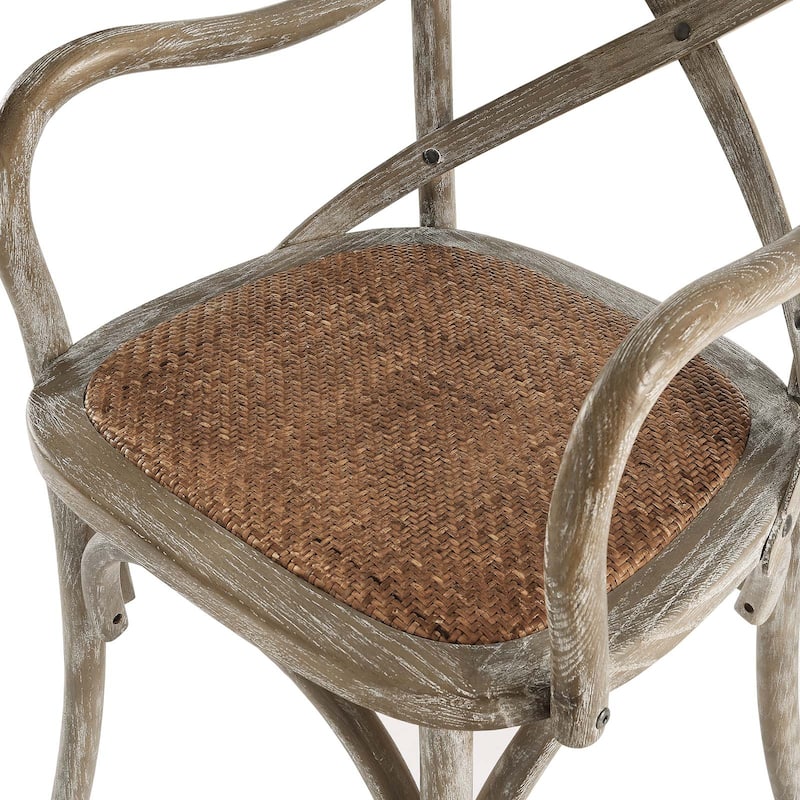 The Gray Barn Trails End Elm and Rattan Dining Chair